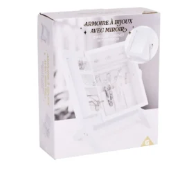 Rangement bijoux petite armoire sur pied avec miroir H29cm