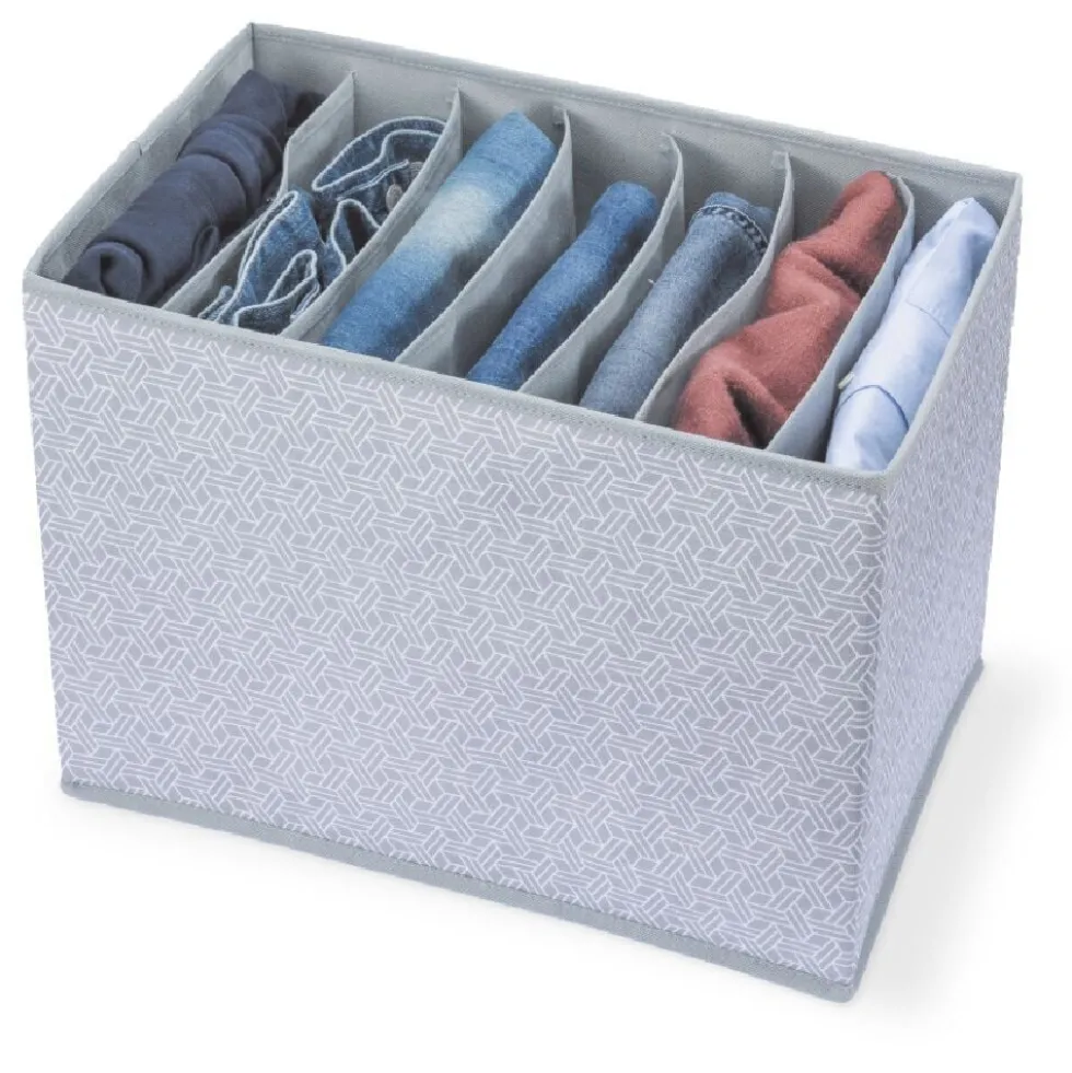 Rangement dressing 7 compartiments pliable 43x27xH32cm