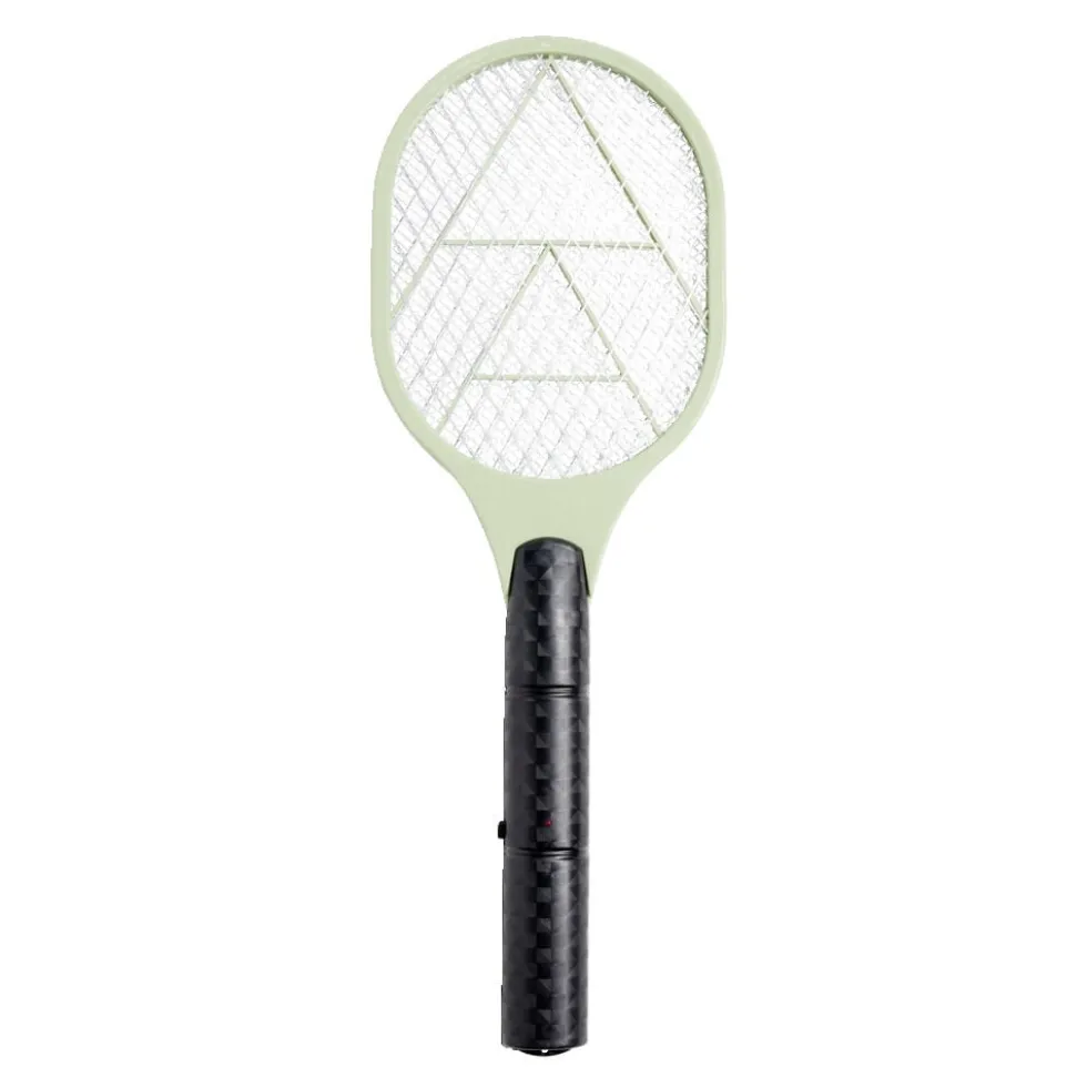 Raquette électrique attrape insectes à piles plastique vert