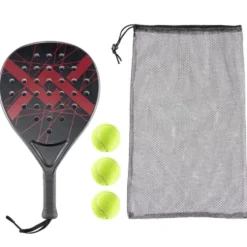 Raquette padel avec 3 balles 25,5x46cm