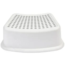 Repose pied surface antidérapante blanc et gris