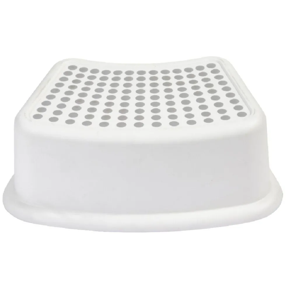 Repose pied surface antidérapante blanc et gris