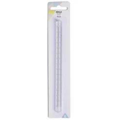 Règle triangulaire 15cm plastique transparent