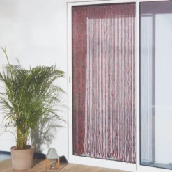 Rideau de porte marron anti mouches