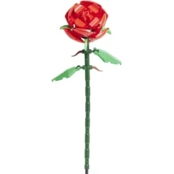 Rose fleur à construire H16cm 70 pièces - 4 modèles
