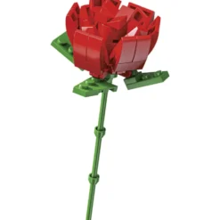 Rose fleur à construire H16cm 70 pièces - 4 modèles