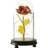 Rose éternelle avec LED rouge et doré