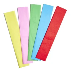 Rouleau de papier crépon couleur unie L10xl0,5m (5 modèles)