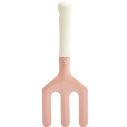 Râteau enfant pour jardin en métal rose et manche bois L20cm