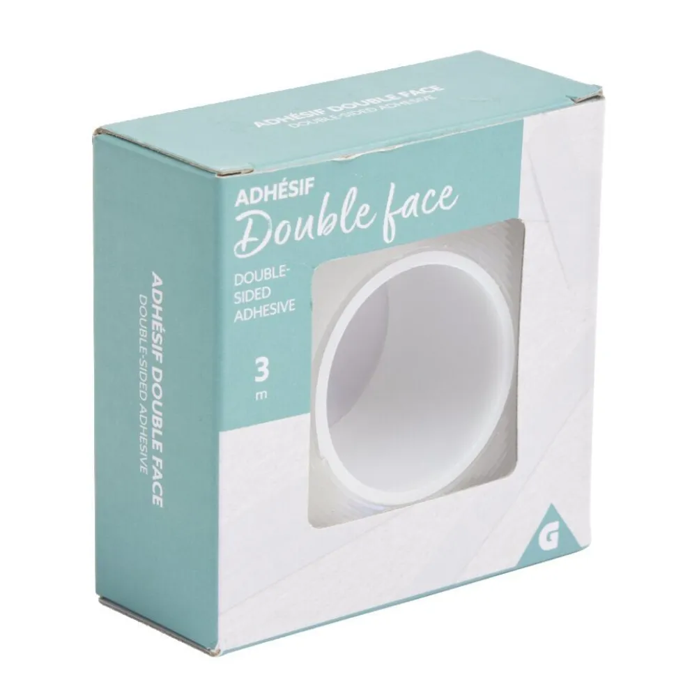 Ruban adhésif double face transparent