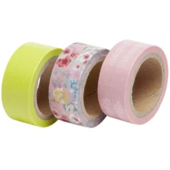 Ruban adhésif x3 motif floral