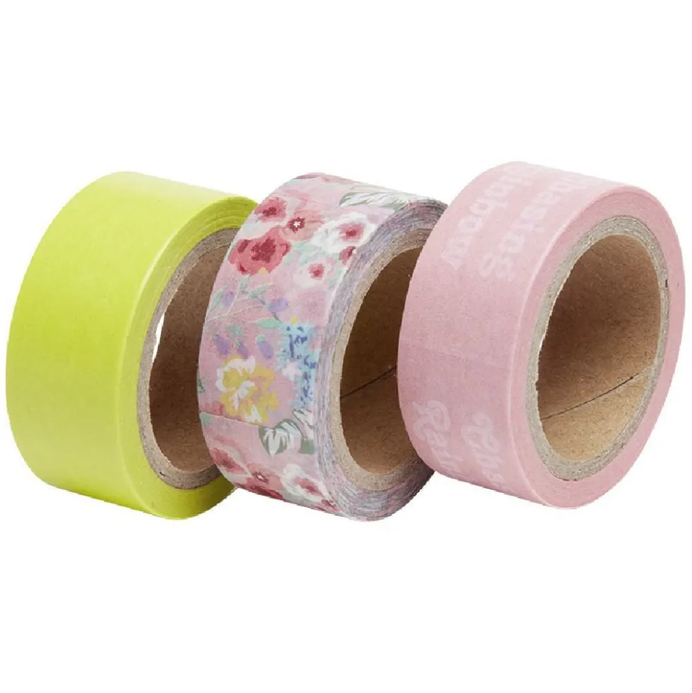 Ruban adhésif x3 motif floral