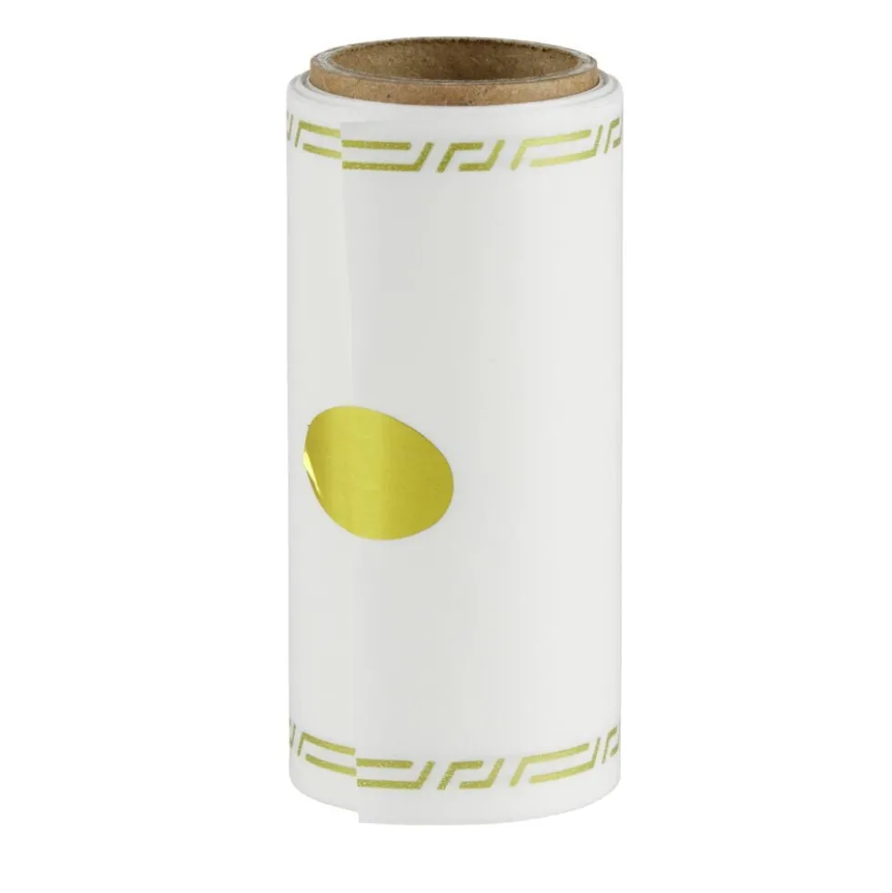 Ruban décoratif pour composition florale blanc bord doré L200x7,5cm