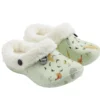 Sabots Hipps enfant fourrés vert pâle motifs animaux 28/29