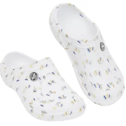 Sabots Hipps Femme plastique blanc motif tricolore T38/39