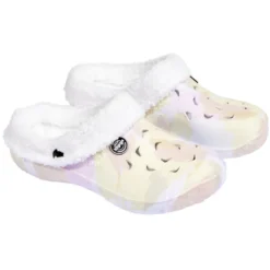 Sabots Hipps fourré imprimé multicolore pour femme 38/39