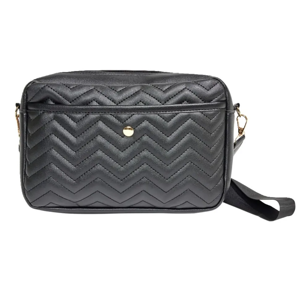 Sac à bandoulière noir 22x6,5xH14cm