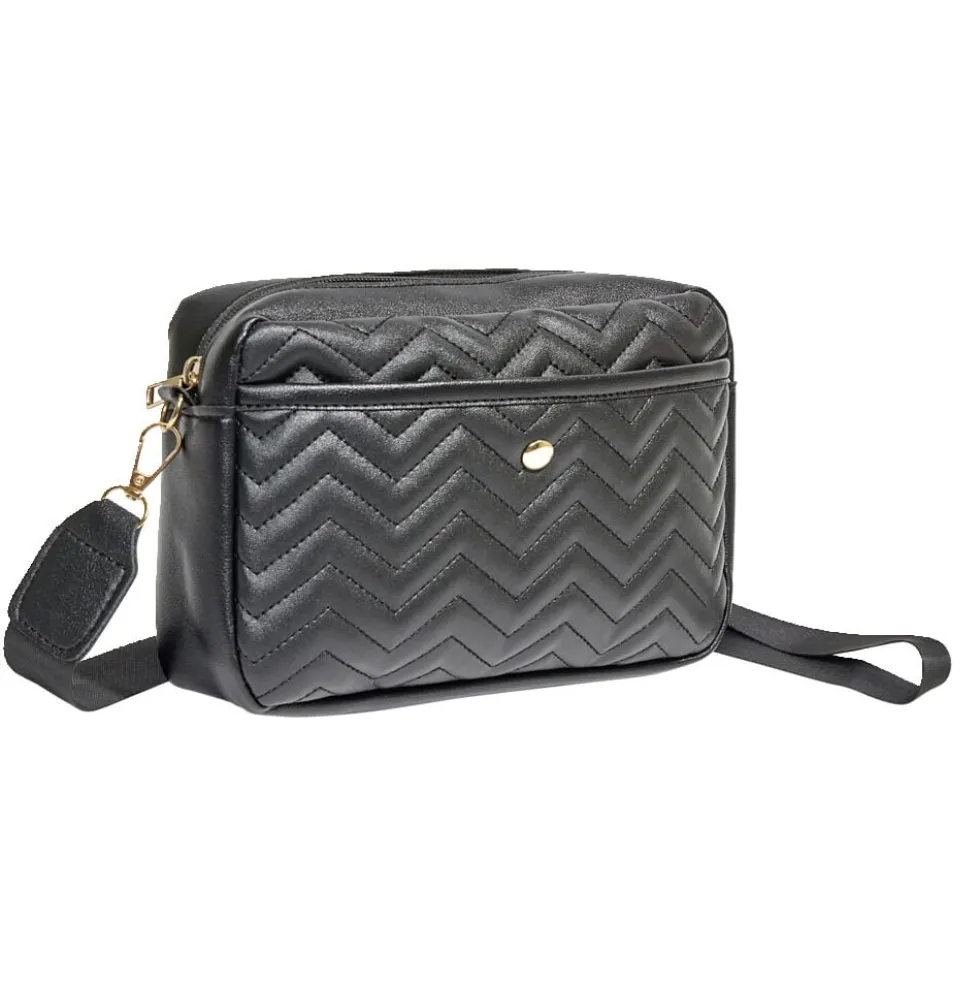 Sac à bandoulière noir 22x6,5xH14cm