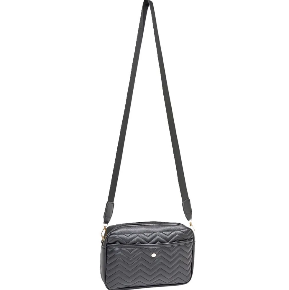 Sac à bandoulière noir 22x6,5xH14cm