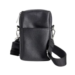 Sac bandoulière à téléphone simili uni 10xH16,5cm (6 modèles)