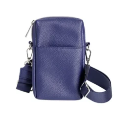 Sac bandoulière à téléphone simili uni 10xH16,5cm (6 modèles)