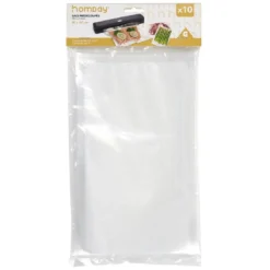Sac de conservation alimentaire pré-découpé 15x25cm 10 sacs - Taille S