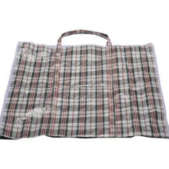 Sac de course quadrillage rouge noir blanc 68x15xH68cm