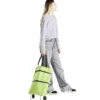 Sac de courses ajustable à roulettes 20L orange ou vert