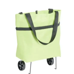 Sac de courses ajustable à roulettes 20L orange ou vert