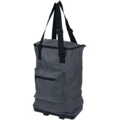 Sac de courses 30L pliable avec 2 roues - L33xl20xH92cm