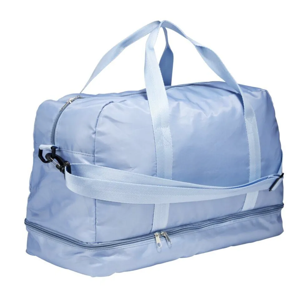 Sac de voyage polyester souple 49x25xH32cm (2 modèles noir ou bleu)