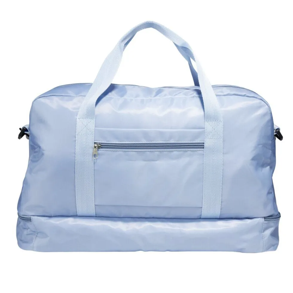 Sac de voyage polyester souple 49x25xH32cm (2 modèles noir ou bleu)