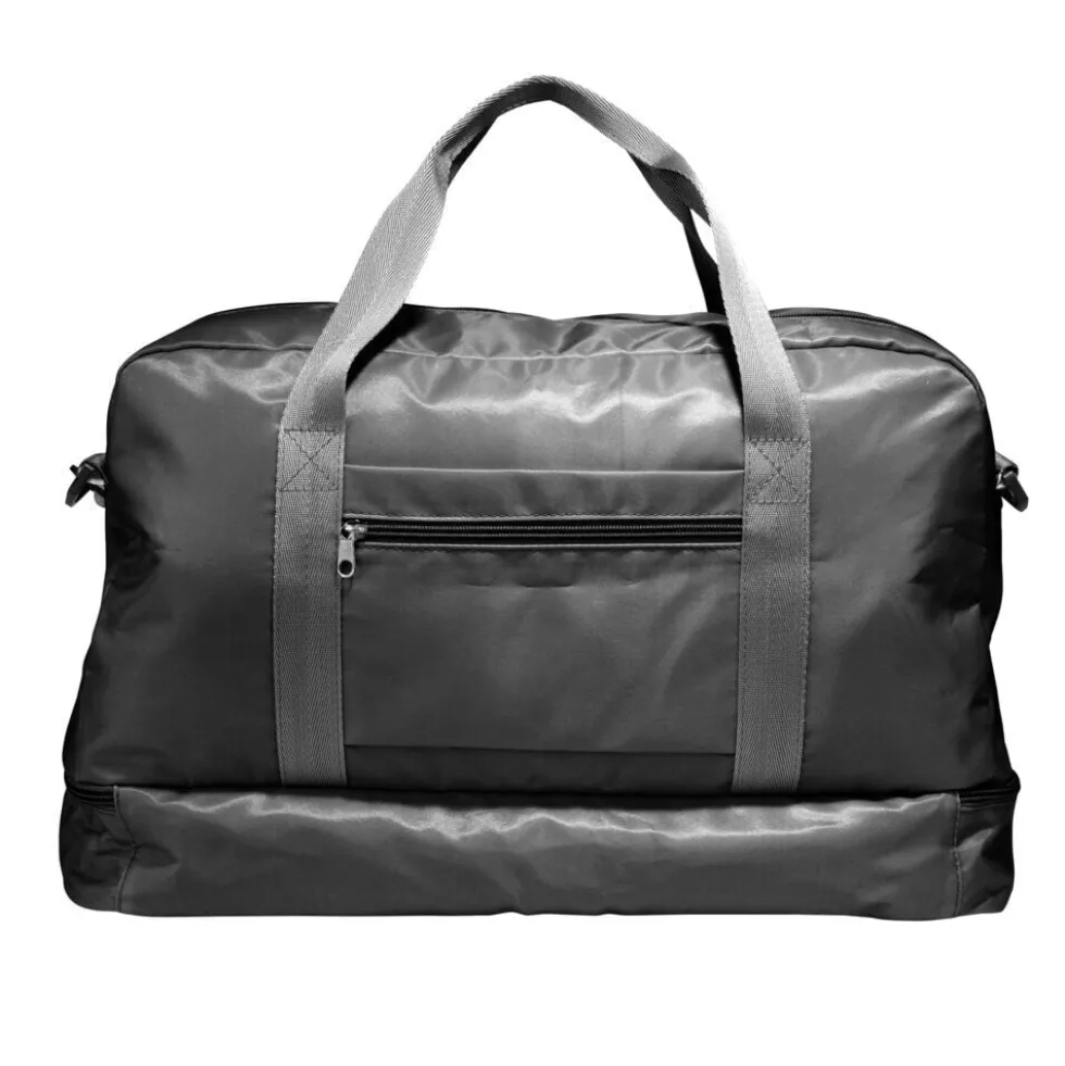 Sac de voyage polyester souple 49x25xH32cm (2 modèles noir ou bleu)