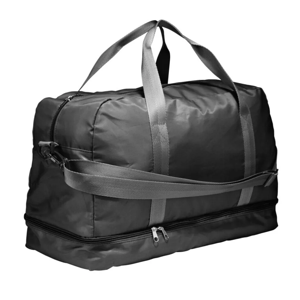 Sac de voyage polyester souple 49x25xH32cm (2 modèles noir ou bleu)