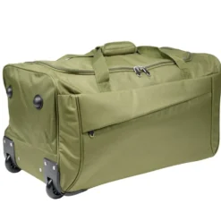 Sac de voyage trolley 60L avec 2 roues 60x31xH33cm (2 modèles vert kaki ou noir)