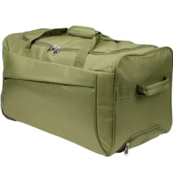 Sac de voyage trolley 60L avec 2 roues 60x31xH33cm (2 modèles vert kaki ou noir)