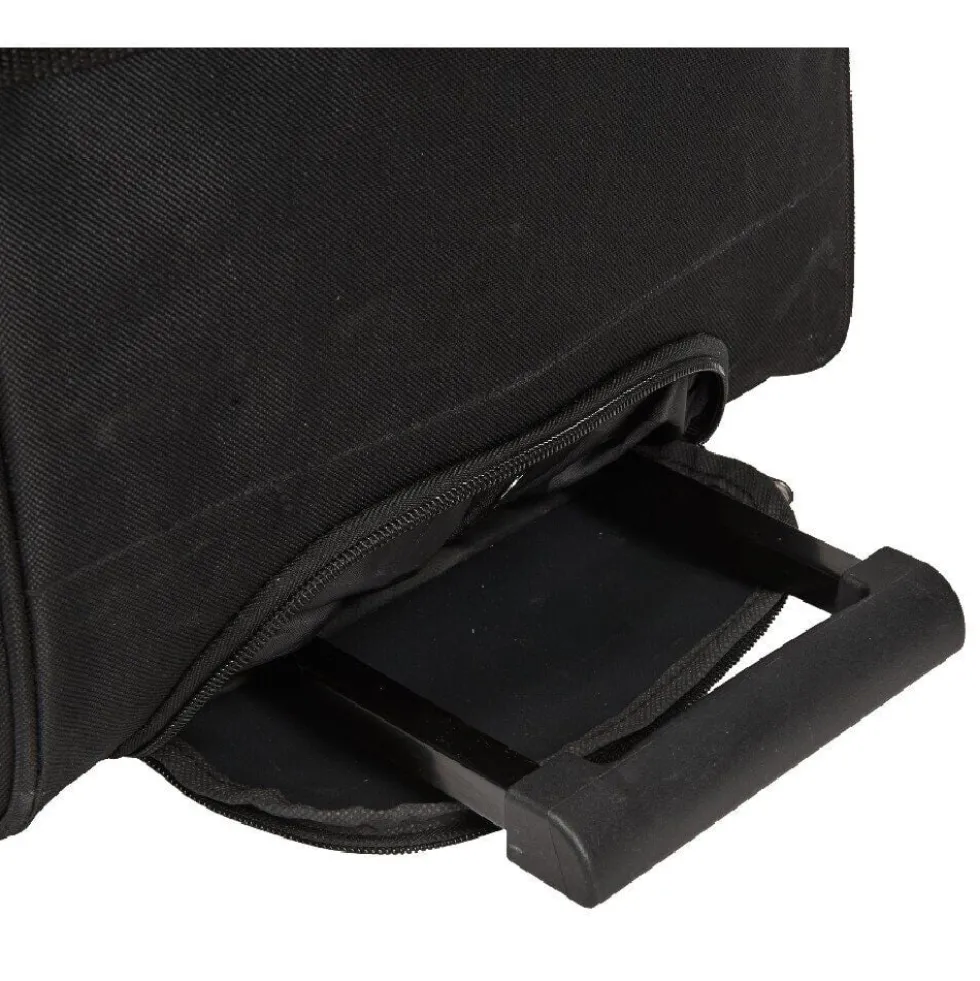 Sac de voyage trolley noir à roulettes