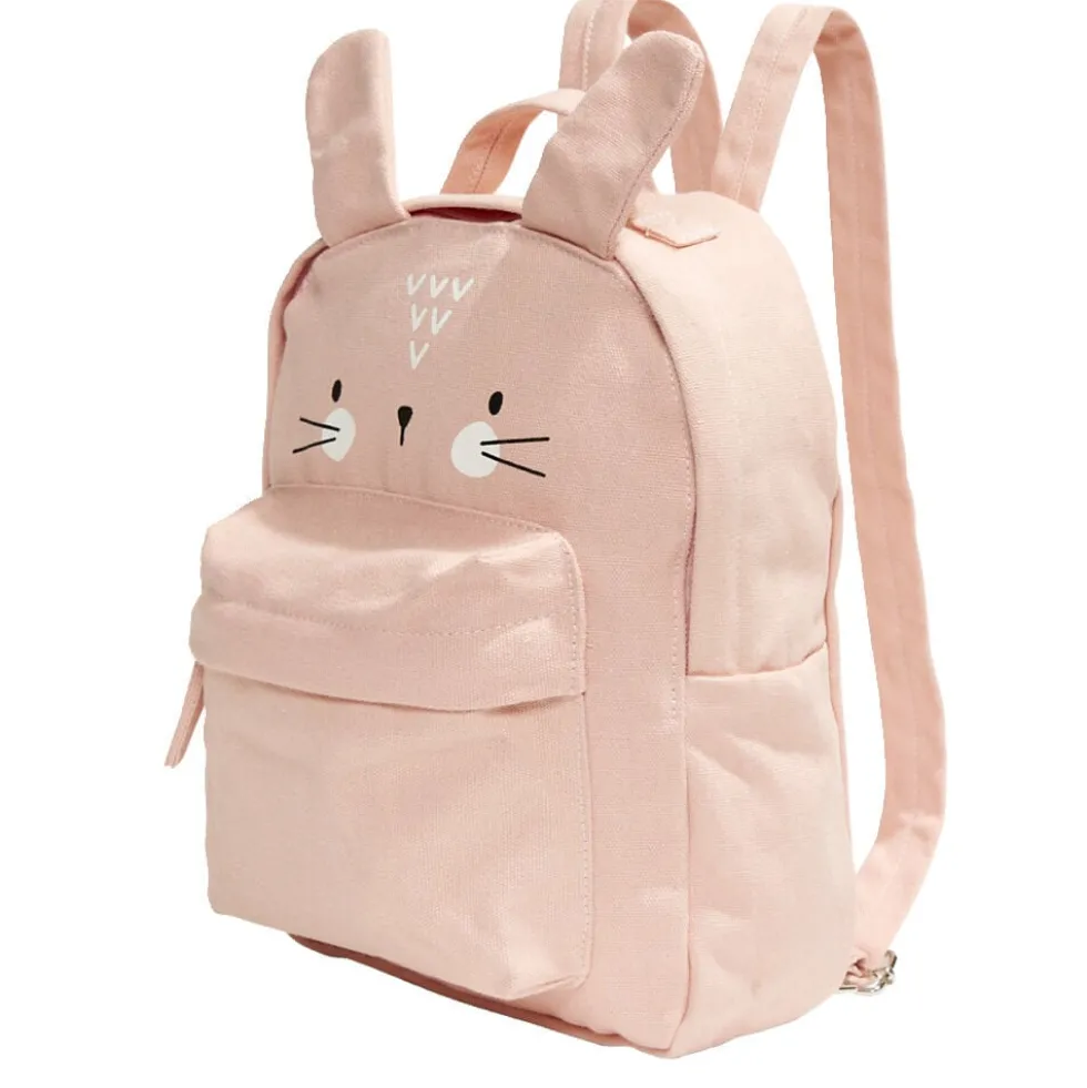 Sac à dos enfant design animal 21x9xH28,5cm - 2 modèles lapin ou éléphant