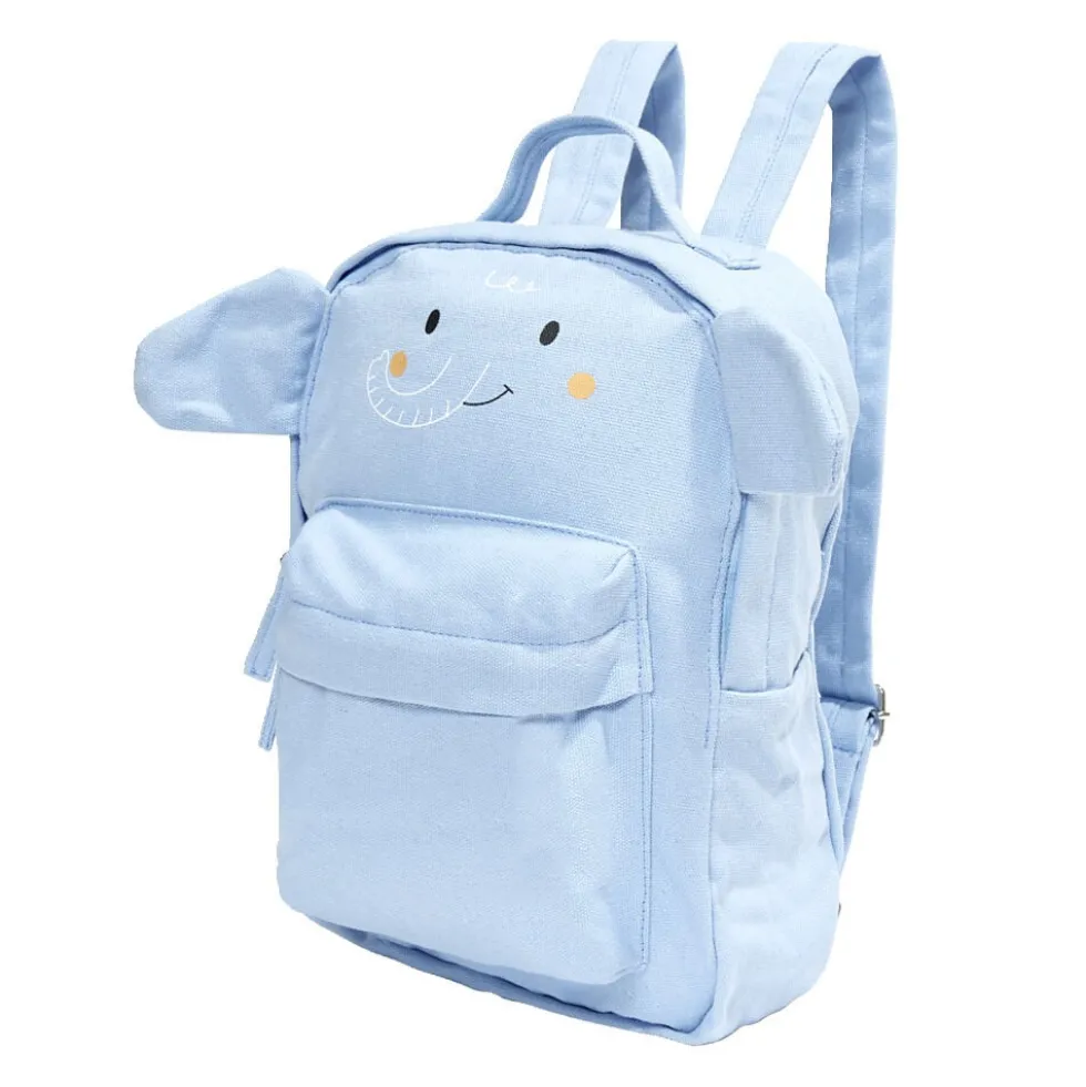 Sac à dos enfant design animal 21x9xH28,5cm - 2 modèles lapin ou éléphant