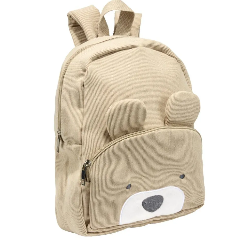 Sac à dos enfant ourson marron 24x10xH30cm