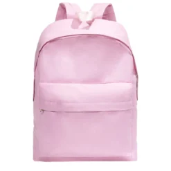 Sac à dos uni 2 poches 28x10,5xH37cm - 2 modèles noir ou rose