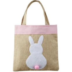 Sac en lin design lapin de Pâques (2 modèles)