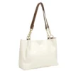 Sac femme fourre-tout simili anse chaîne dorée 33x11xH24cm - 2 modèles noir ou beige