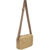 Sac à main bandoulière effet paille fermeture zippée 21x7xH15cm (2 modèles)