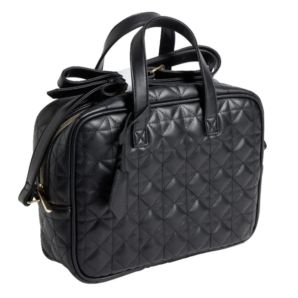Sac à main bandoulière noir grand format 25,5x8,5xH19cm