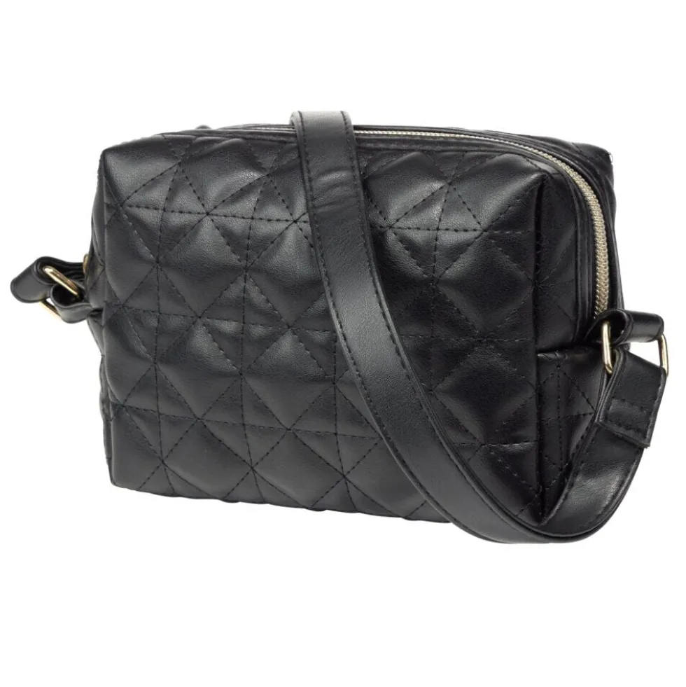 Sac à main bandoulière simili aspect capitonné 16x5,5xH11cm (3 modèles)