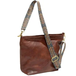 Sac à main femme fourre-tout anse ethnique amovible 32x10xH25cm - 3 modèles
