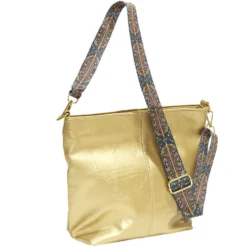 Sac à main femme fourre-tout anse ethnique amovible 32x10xH25cm - 3 modèles