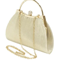 Sac à main pailleté beige 23,8x5,4xH19cm