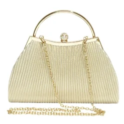 Sac à main pailleté beige 23,8x5,4xH19cm